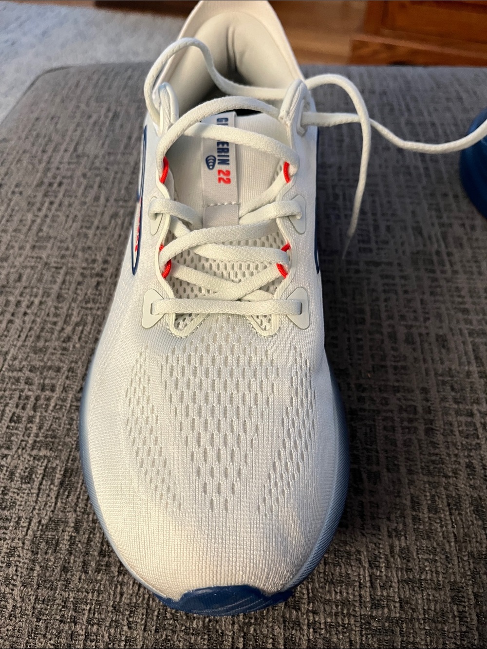 Brooks Glycerin 22 Gray/Navy Peony with Fiery Red Accents - Picture 6 of 16